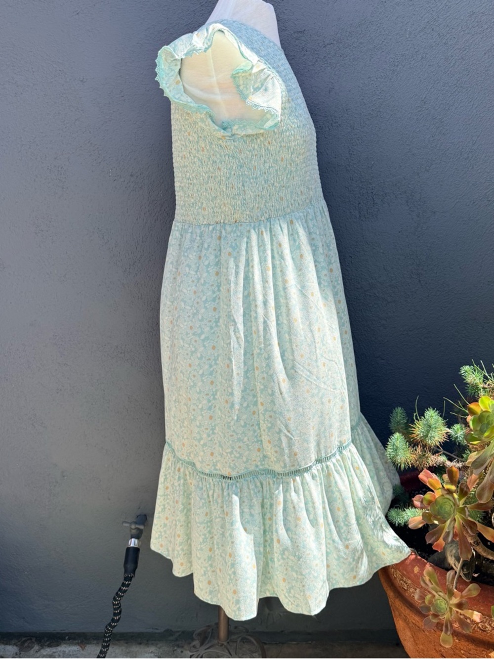 Melrose and Market Light Blue Floral Smocked Dress - Picture 5 of 12